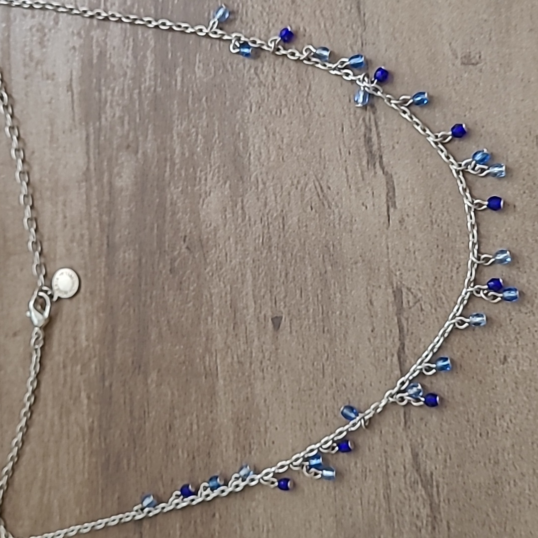 Roberta Chiarella Silvertone Beads Necklace.